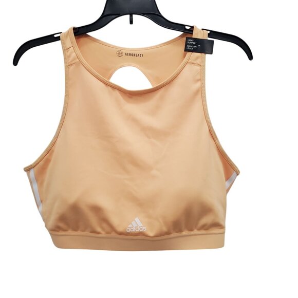 Adidas Hyperglam AEROREADY Training Light-Support Amber Sports Bra NWT Plus 2XLC - Picture 1 of 10